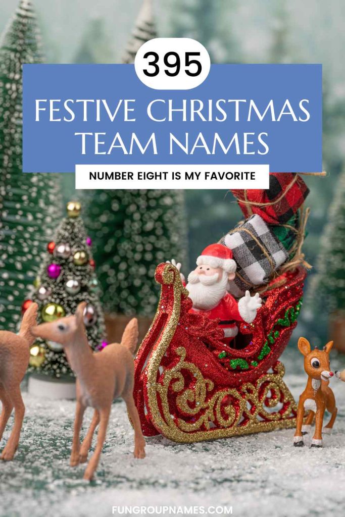 Christmas team names pin