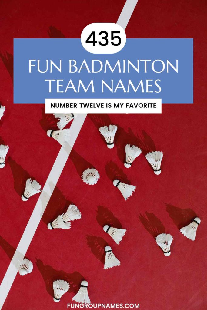 badminton team names pin