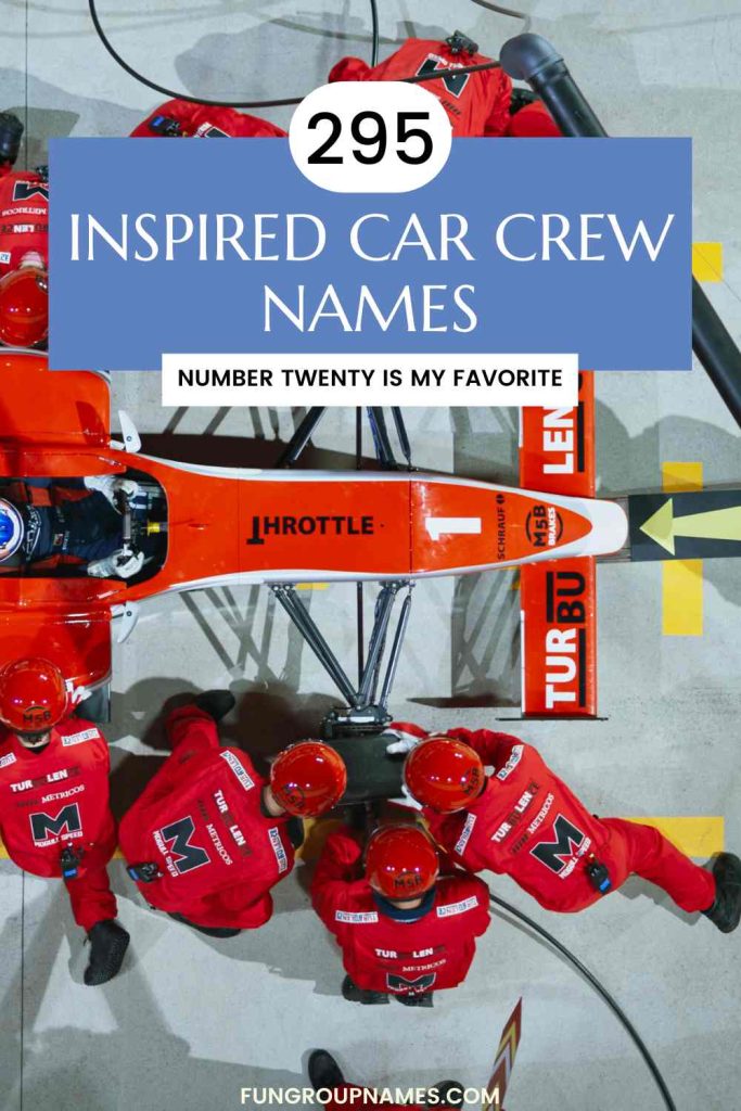 car crew names pin