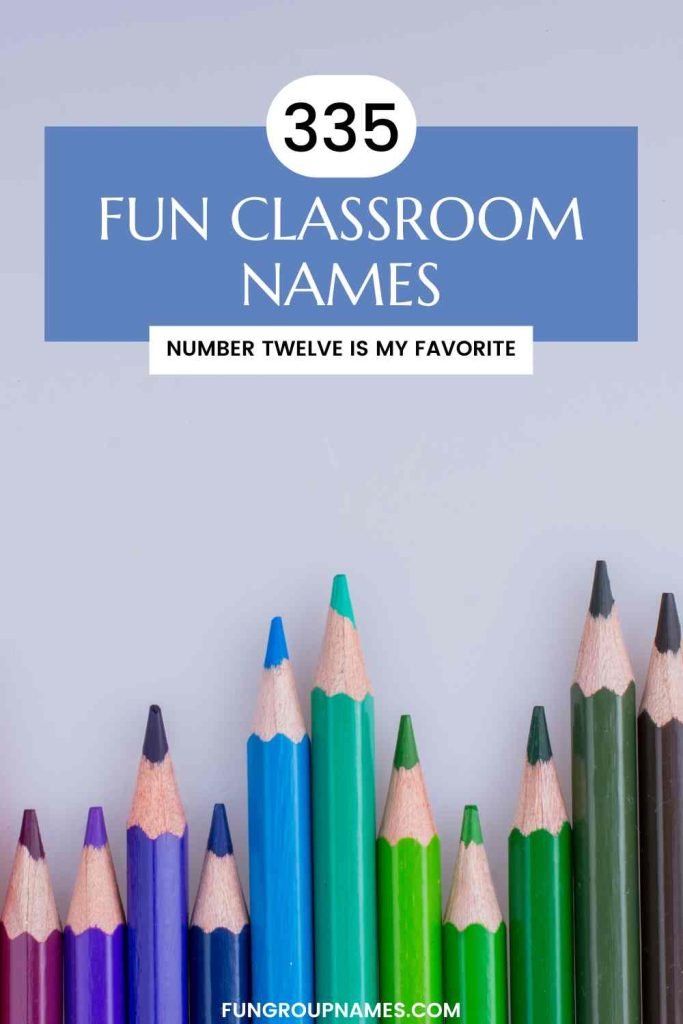 creative classroom names pin