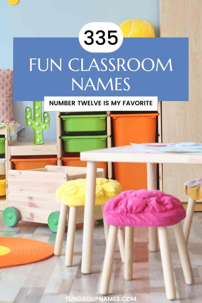 creative classroom names pin