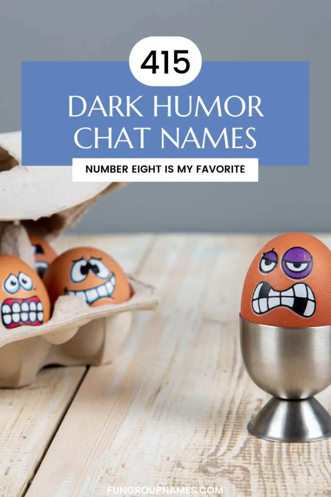 dark humor group chat names pin