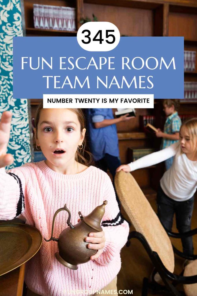 team names for escape room