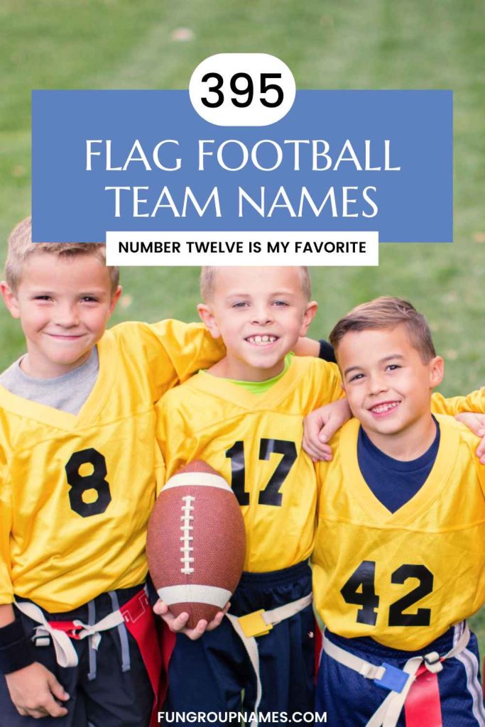 flag football team names pin