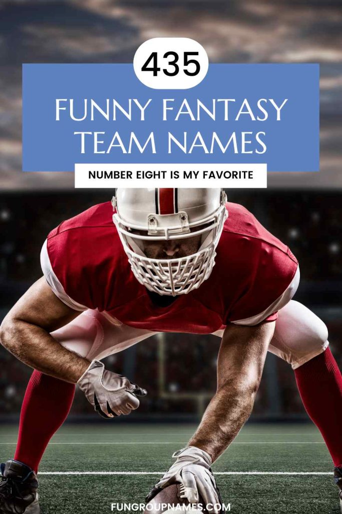 funny fantasy football team names pin