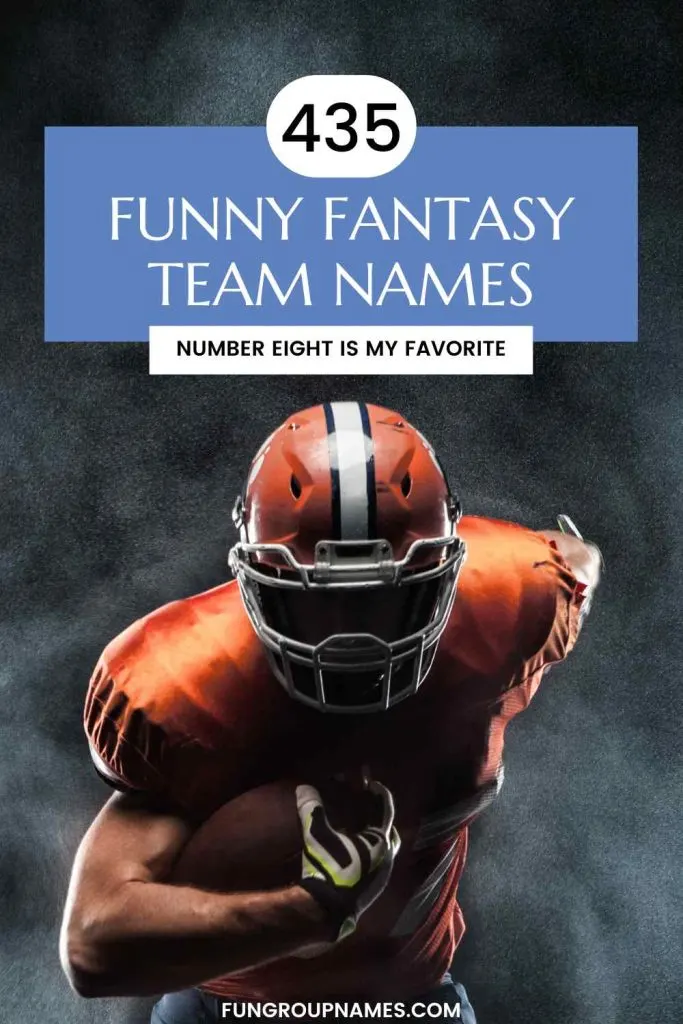 funny fantasy football team names pin