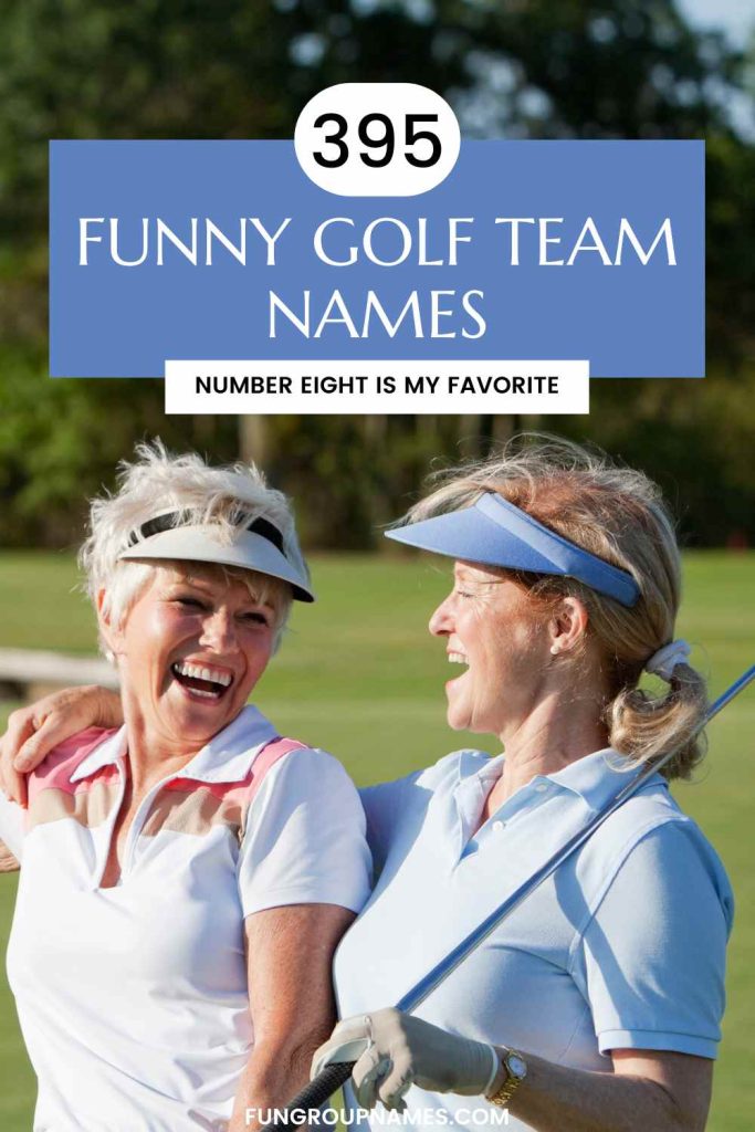 funny golf team names pin