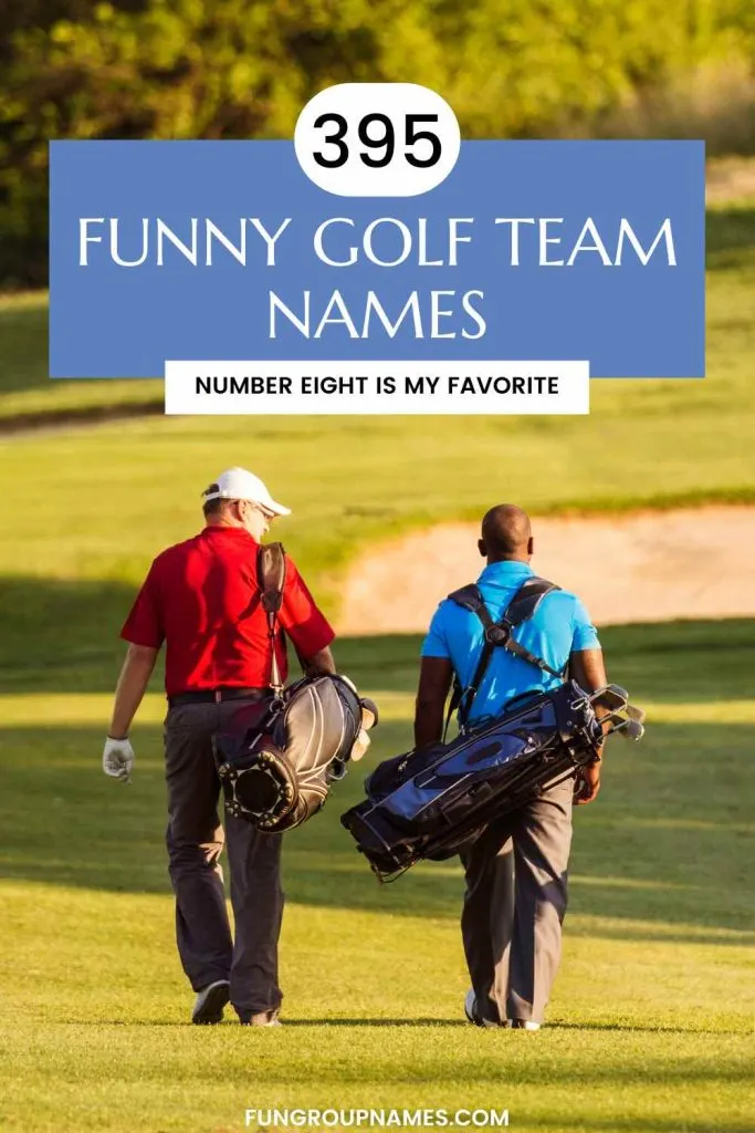 funny golf team names pin