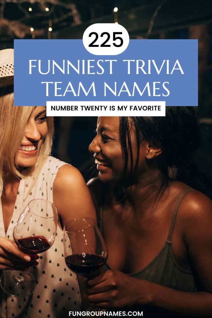 funny trivia team names pin