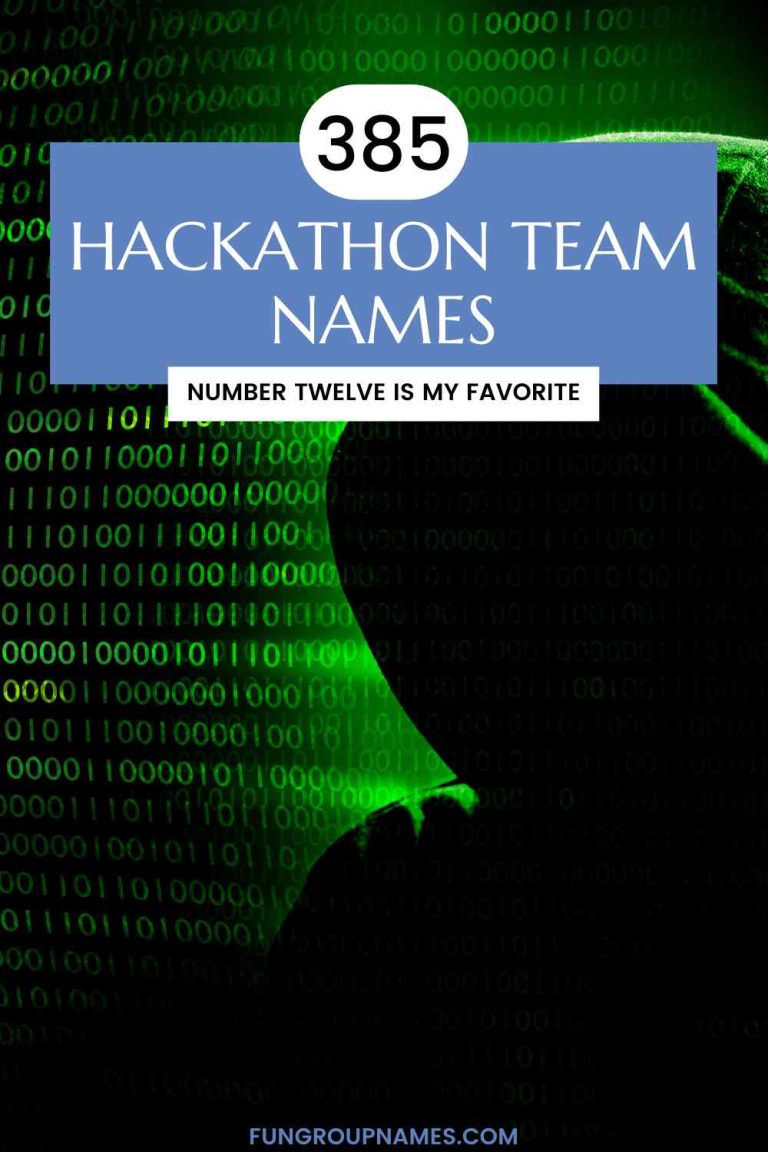 385 Hackathon Team Names For Coding Competitions