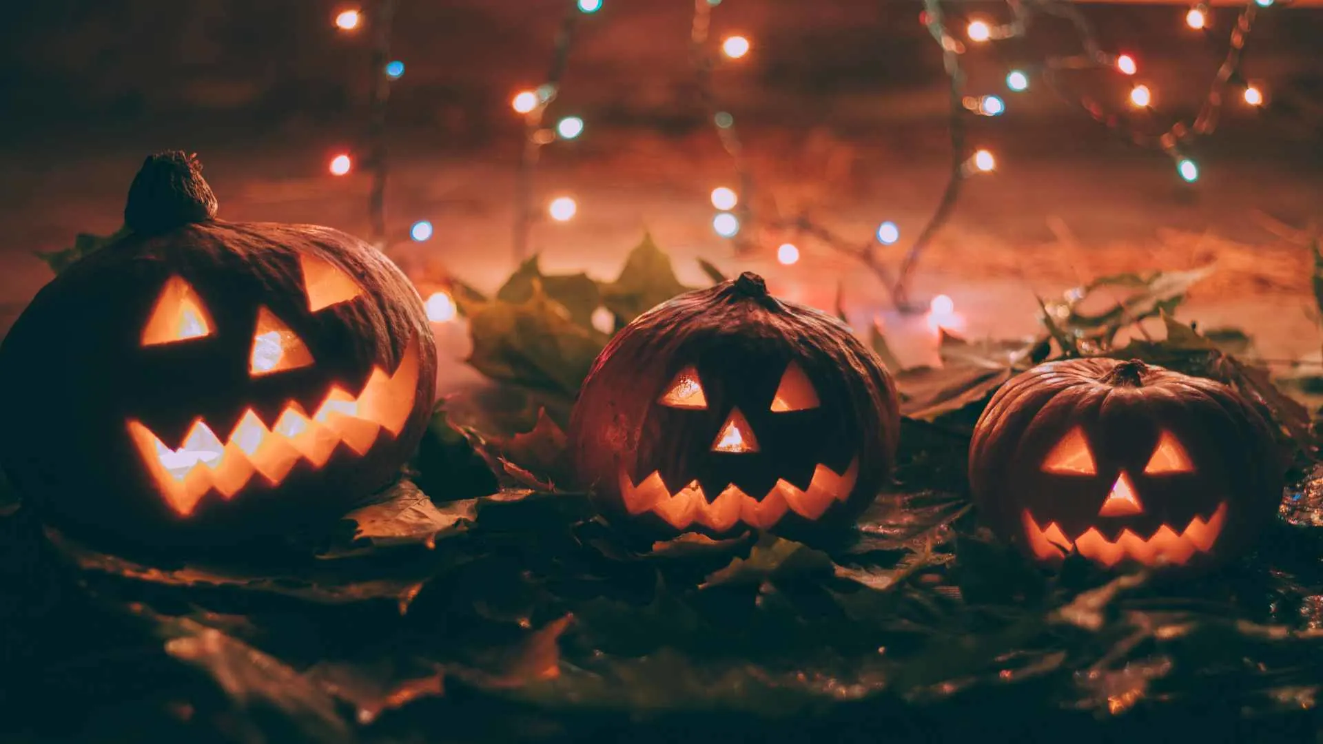 Friends at a fall costume event