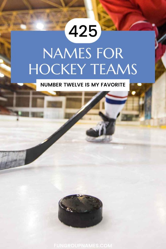 names for hockey teams pin