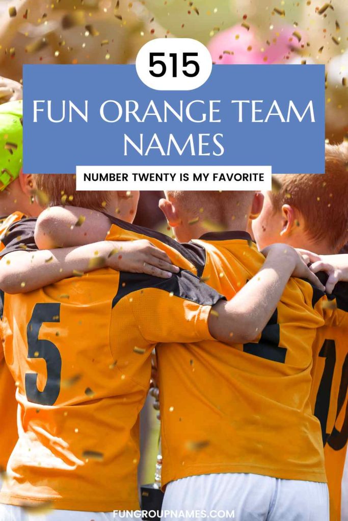 orange team names pin