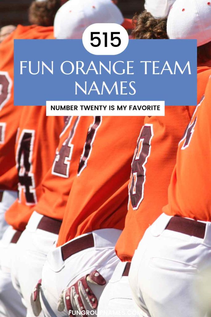 orange team names pin