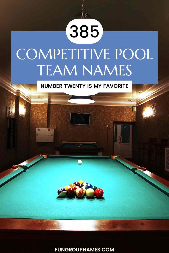 pool team names pin