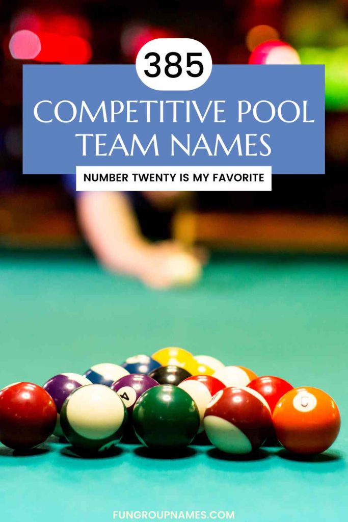 pool team names pin