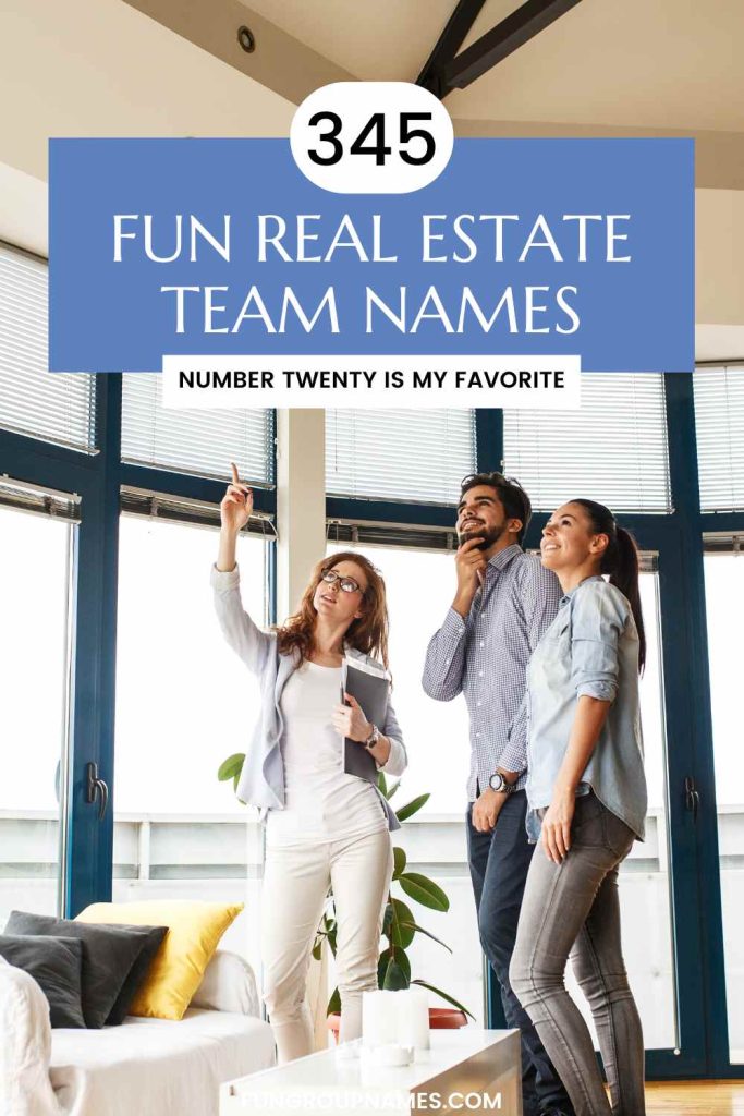 real estate team names pin