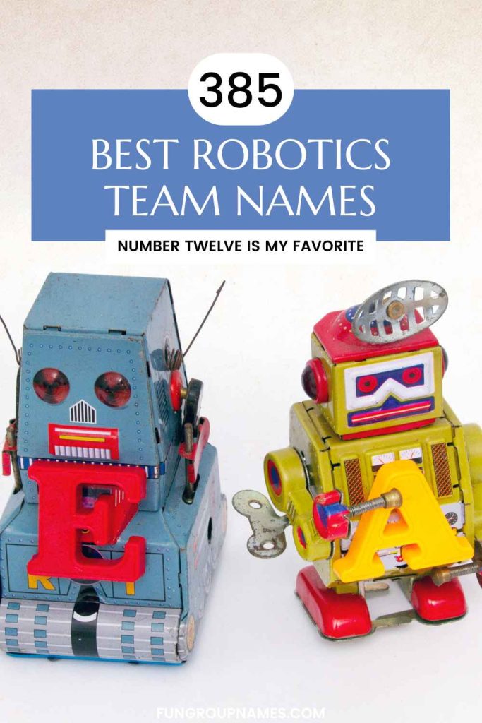 robotics team names pin