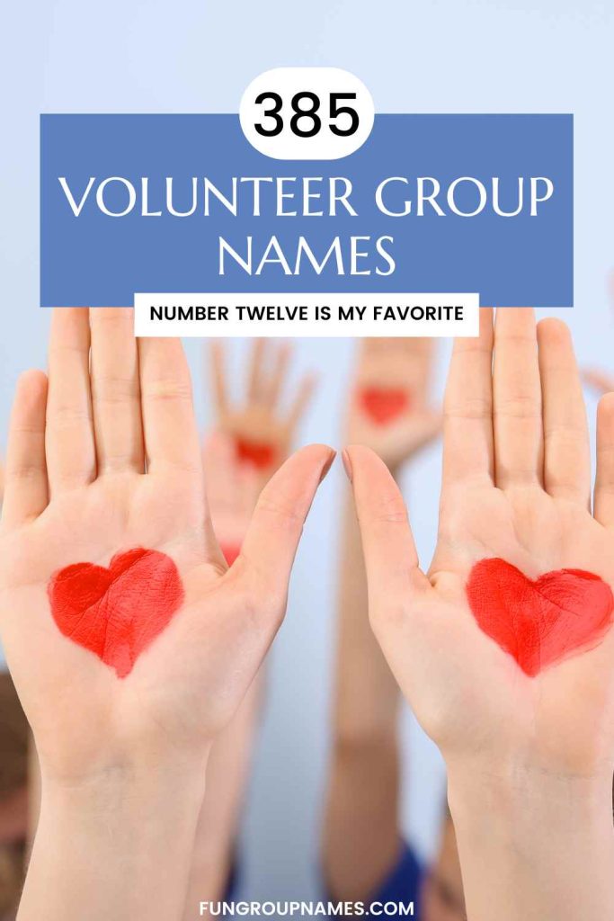 volunteer group names pin