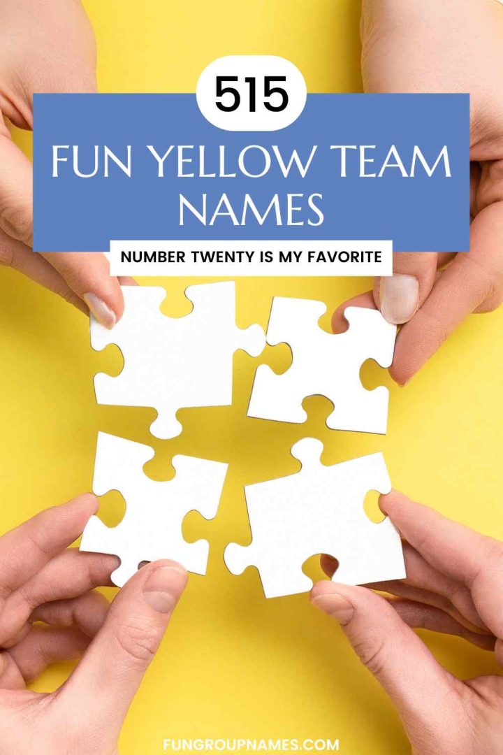 515 Fun Yellow Team Names!