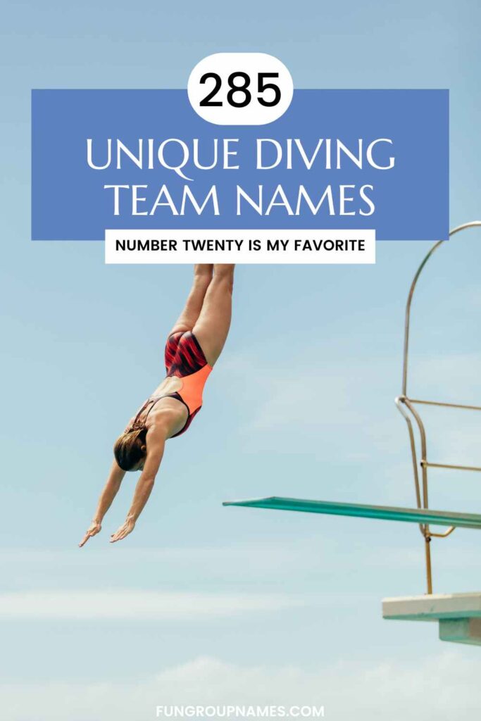 diving team names pin