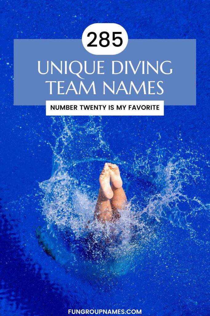 diving team names pin