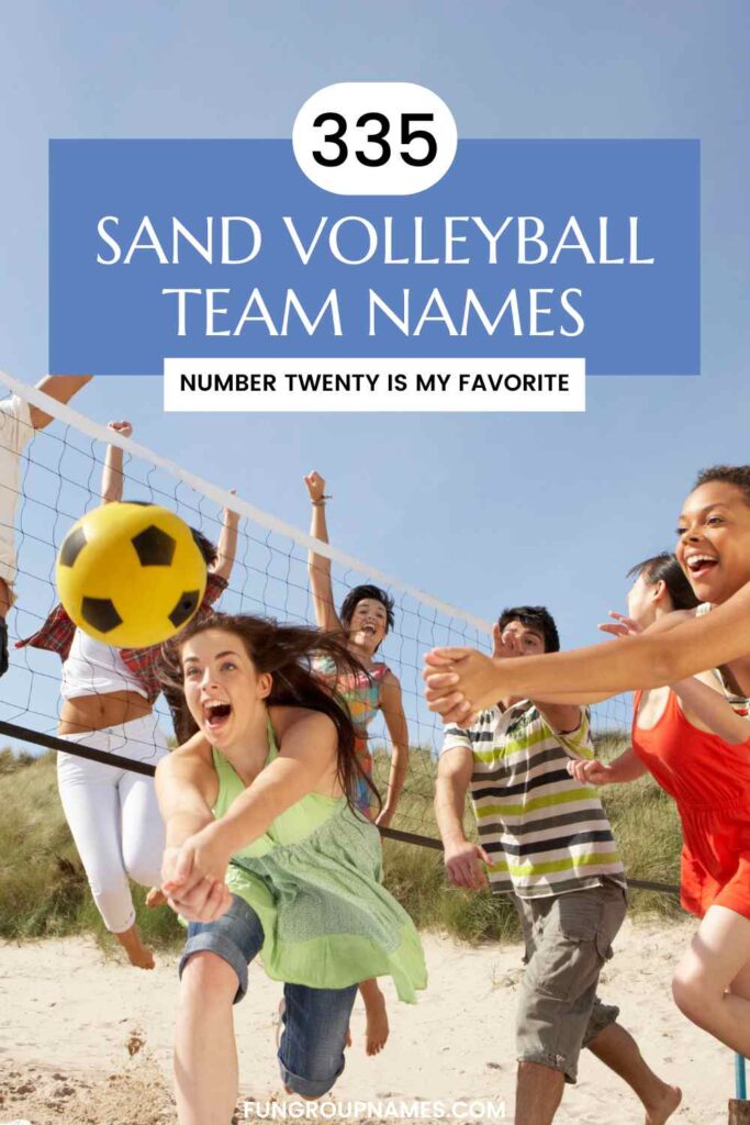 sand volleyball team names pin