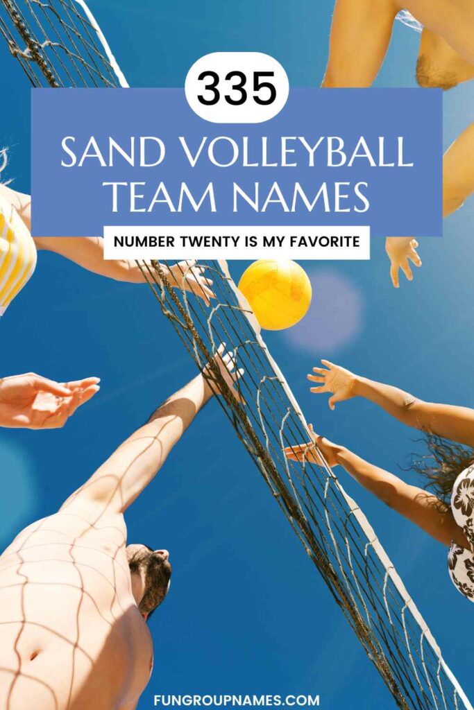 sand volleyball team names pin