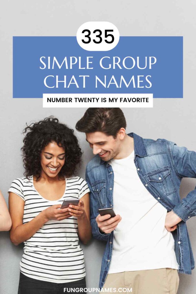 simple group chat names pin