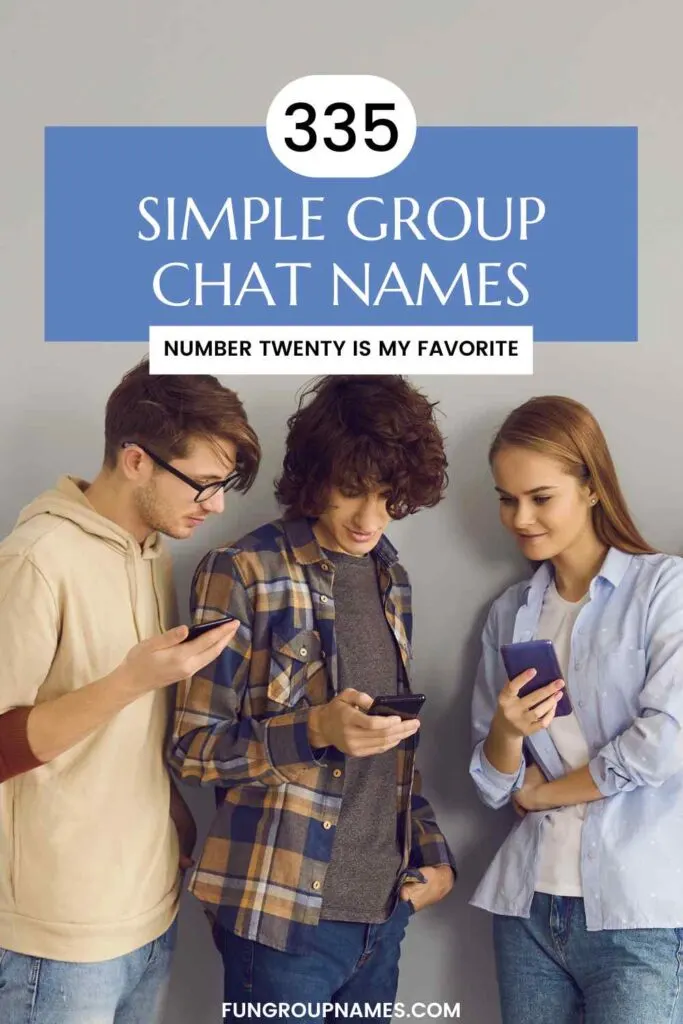 simple group chat names pin