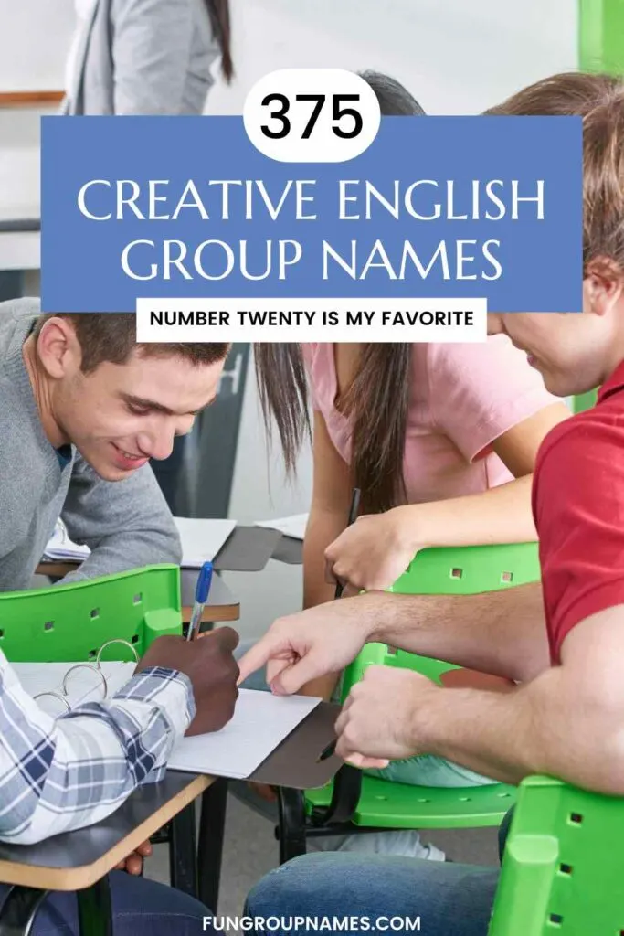 English group names pin