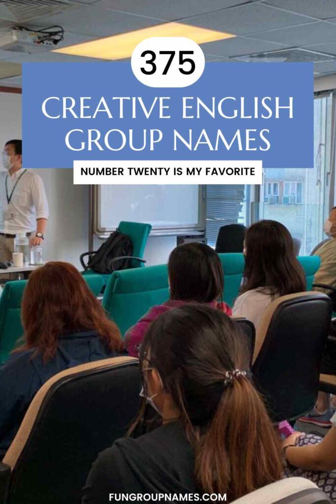 English group names pin