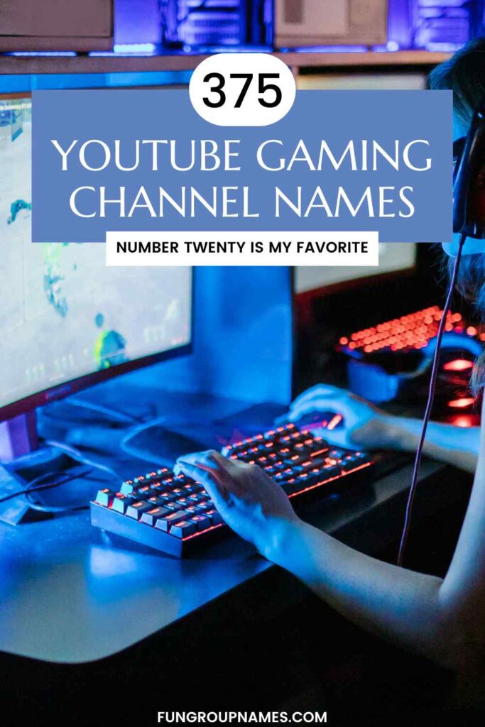 YouTube Gaming Channel Names pin