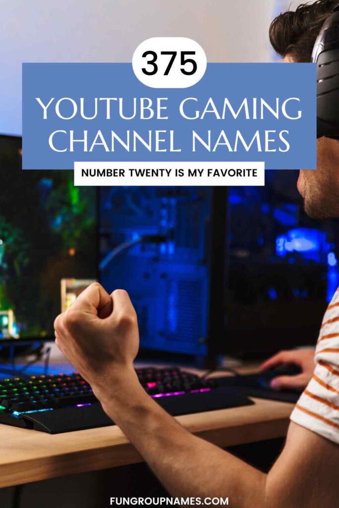 YouTube Gaming Channel Names pin