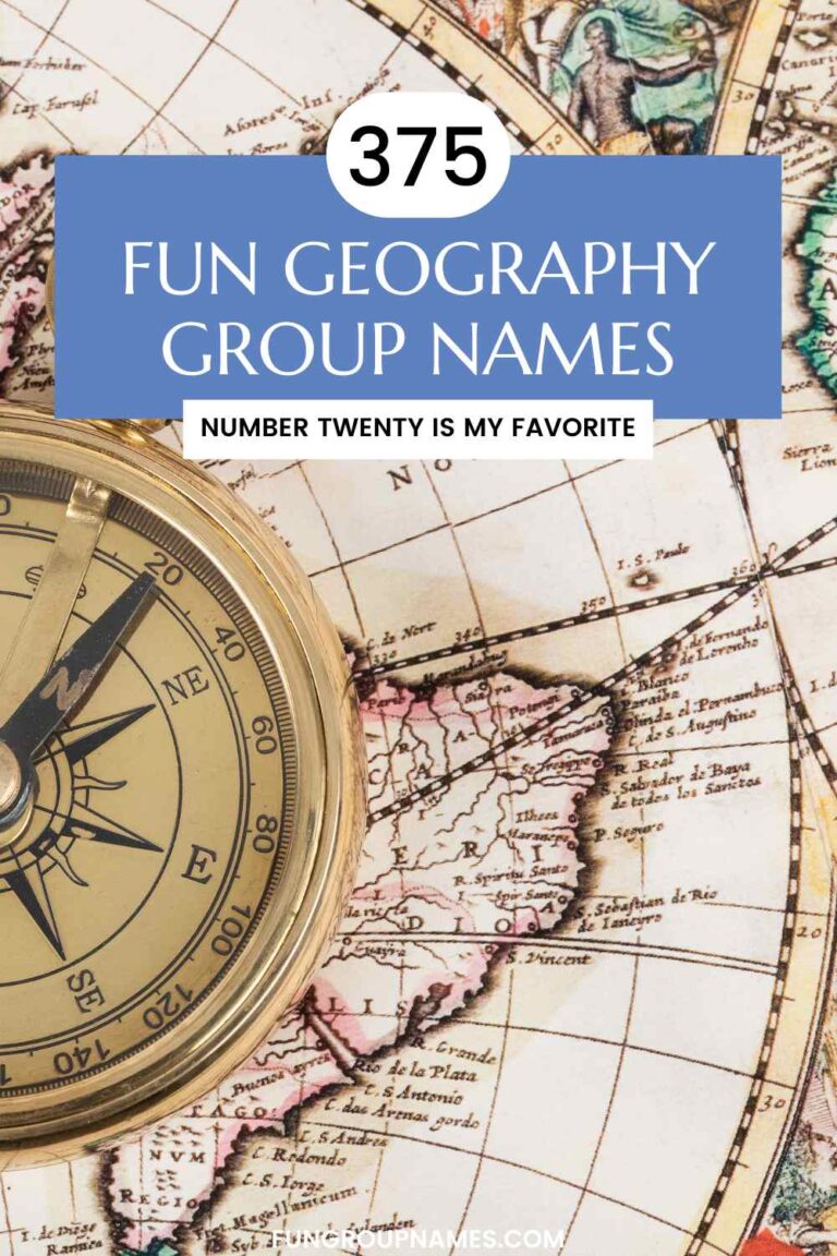 375 Clever Geography Group Names