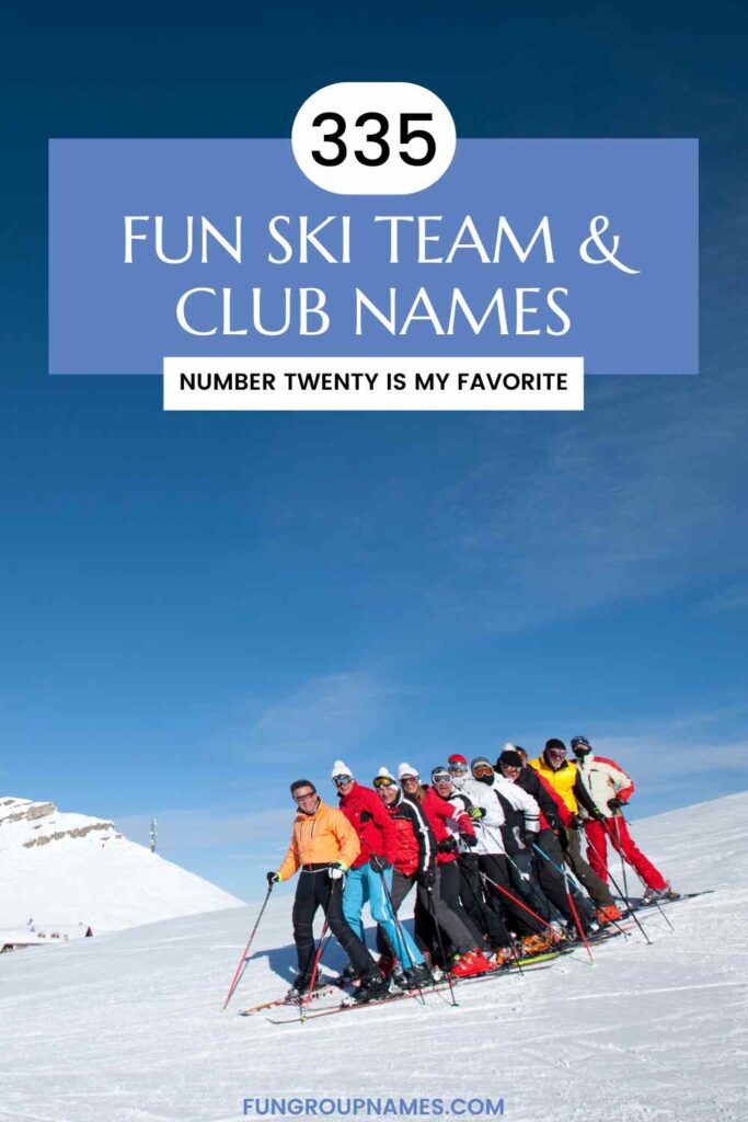 ski team names pin