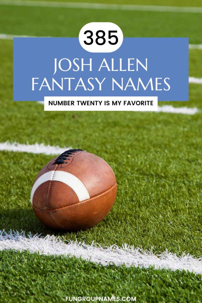 Josh Allen fantasy team names pin