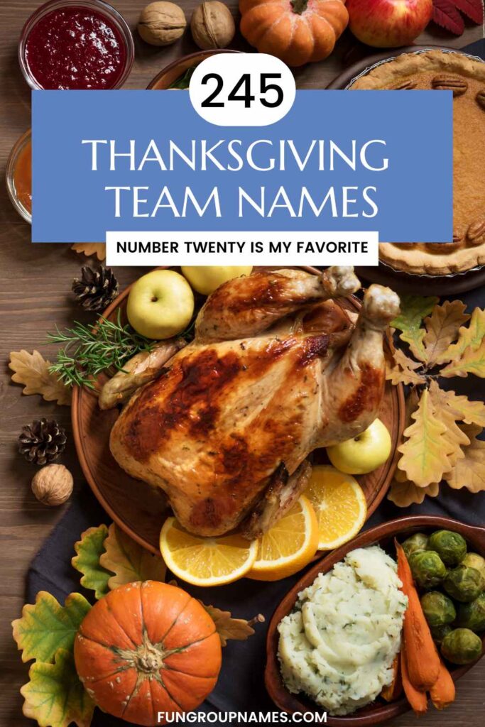 Thanksgiving Team Names pin