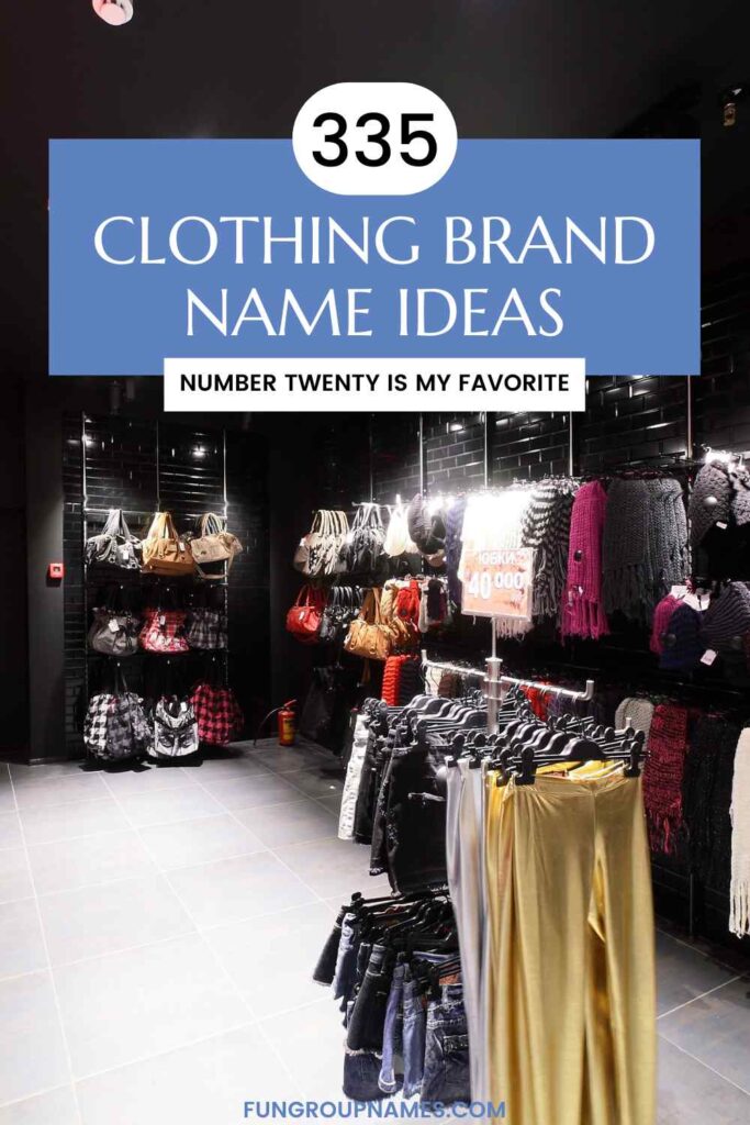 clothing brand names pin