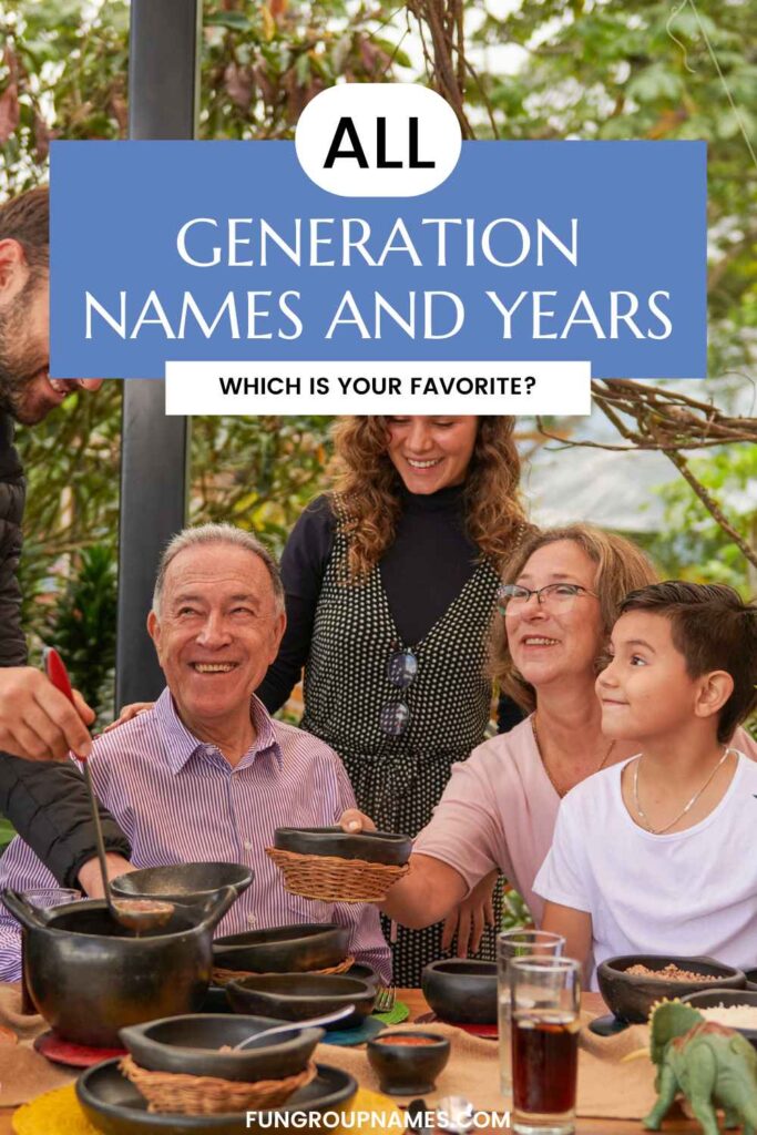 Generation Names and Years pin