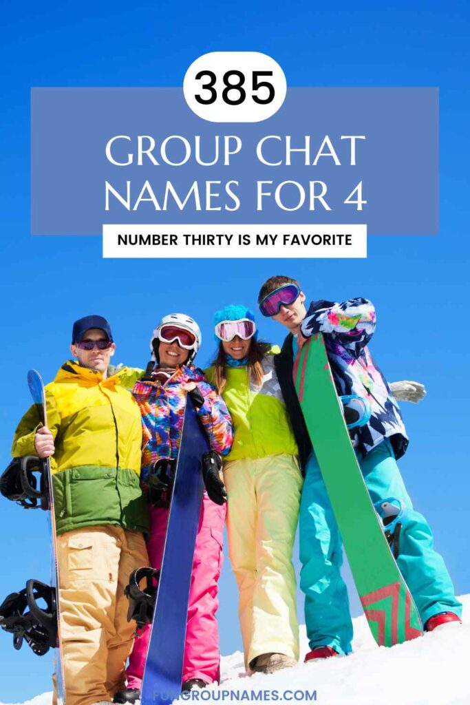 four person group chat names pin