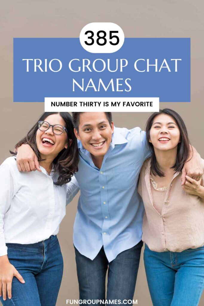 trio group chat names pin