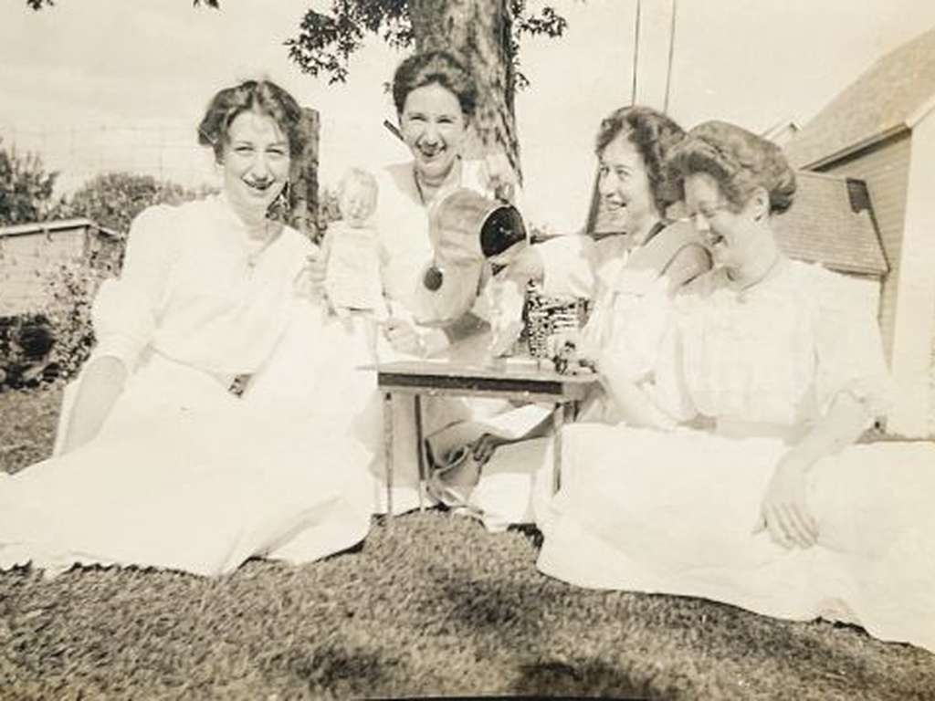 Friends celebrating outdoors