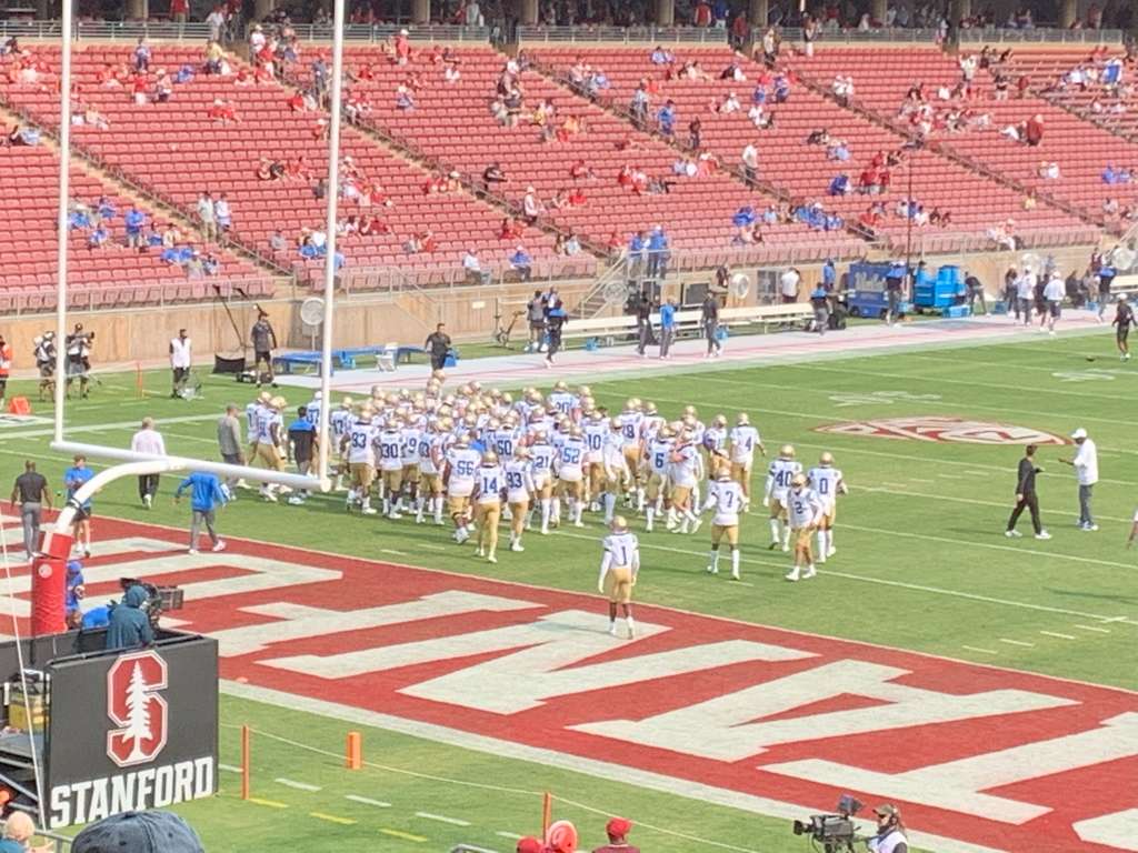 Football team huddle