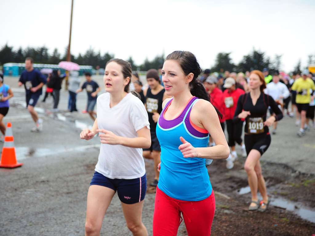 Team competing in an obstacle course race