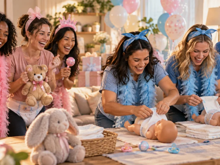 Baby Shower Team Names for Games and Celebration Crews illustration for Funny baby shower team names