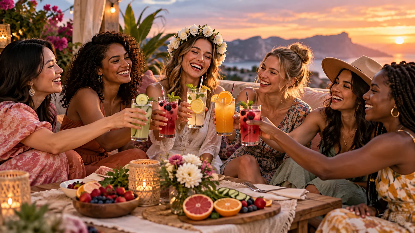 120 Bachelorette Party Crew Names for the Bride's Best People illustration for Alcohol-free bachelorette names
