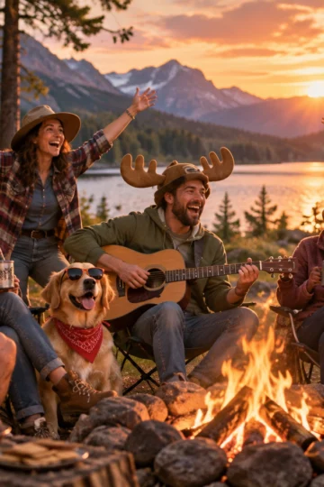 Camping Group Names for Friends, Families, and Outdoor Crews illustration for Funny camping group names