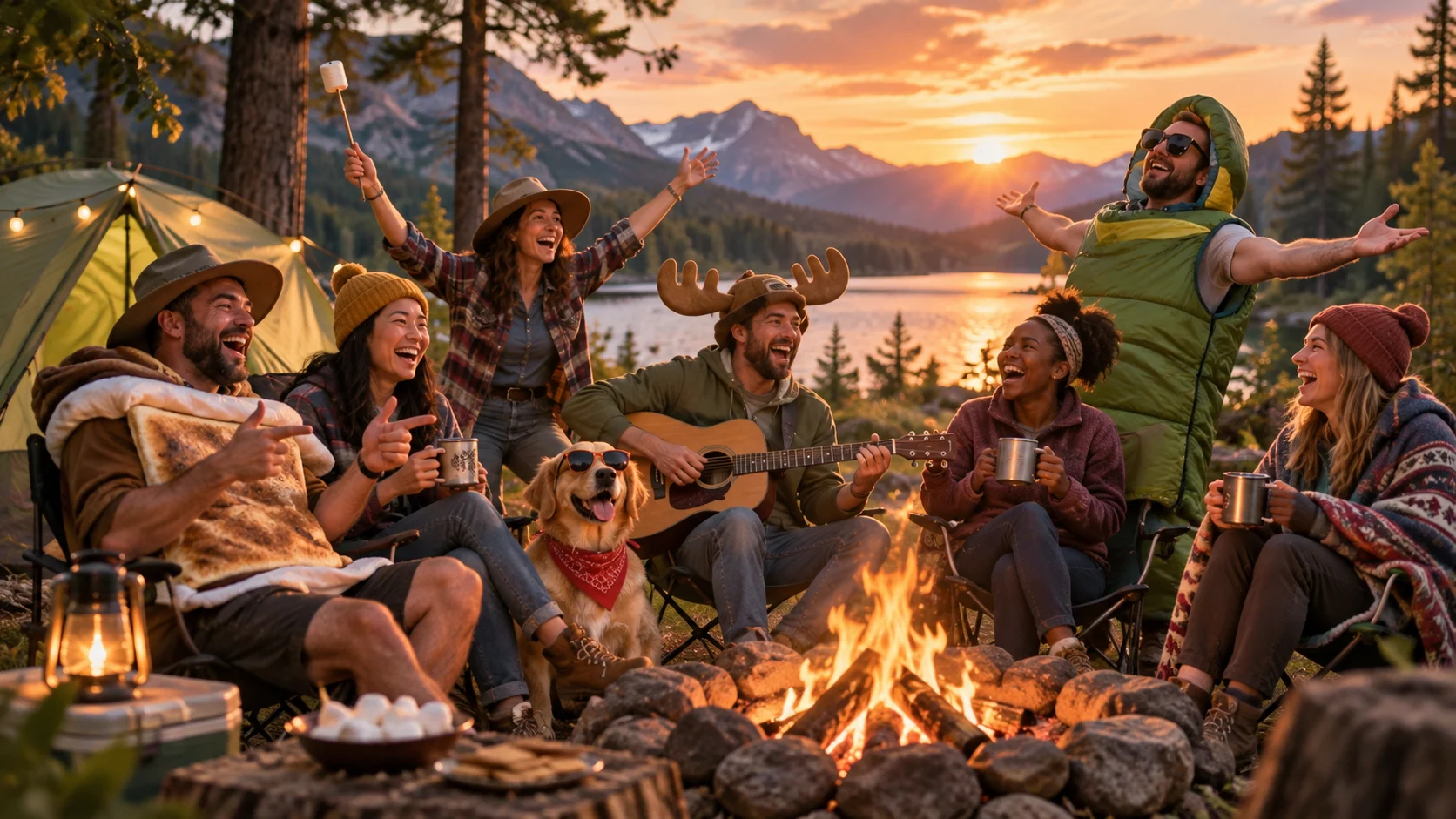 Camping Group Names for Friends, Families, and Outdoor Crews illustration for Funny camping group names