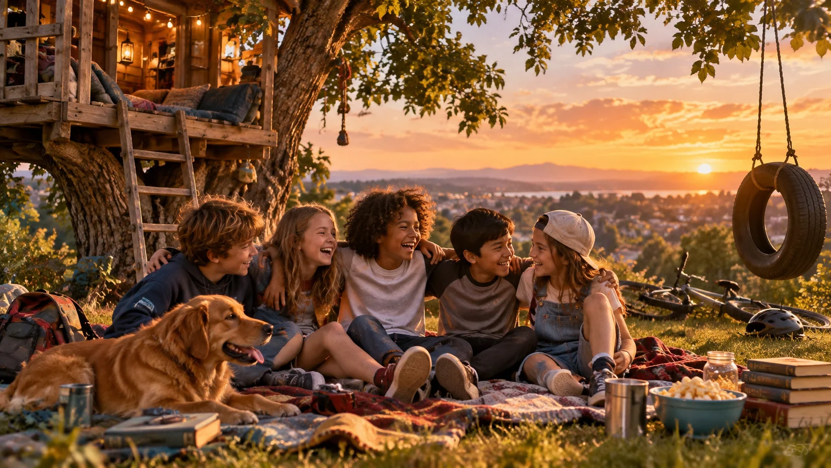 Childhood Friend Group Names for Your Day-One Crew illustration for Nostalgic childhood friend names